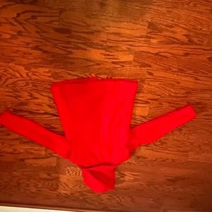 Red Old Navy pea Coat with hoodie